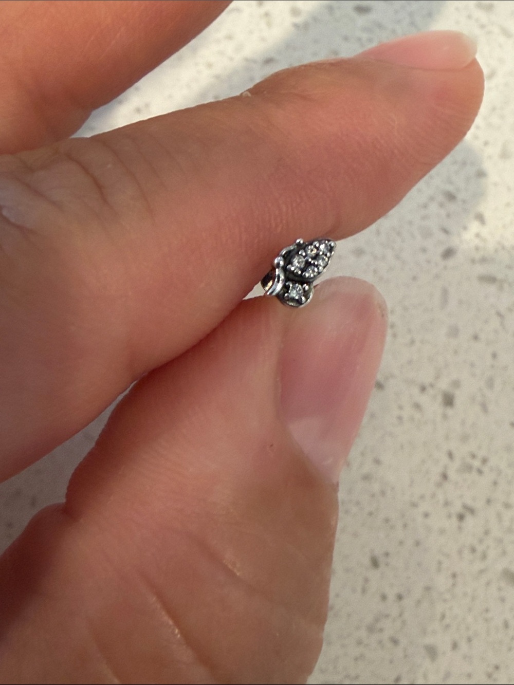 Pandora Sterling Silver Pave Butterfly Mini Single Earring